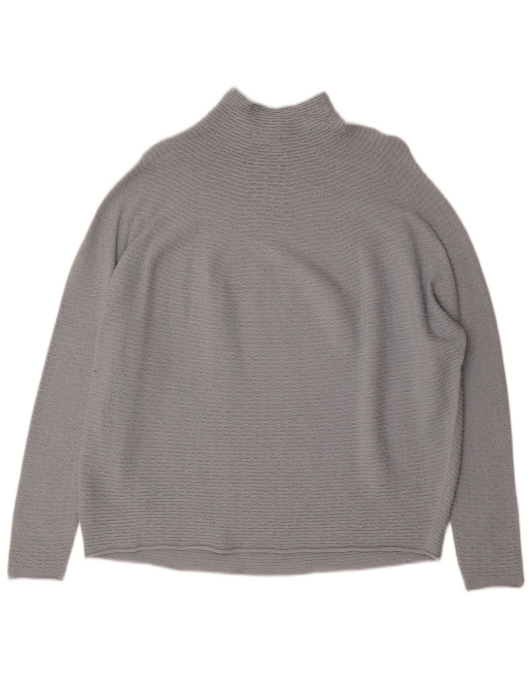 Suéter feminino Phase Eight com gola alta e gola tartaruga Reino Unido 14 cinza médio