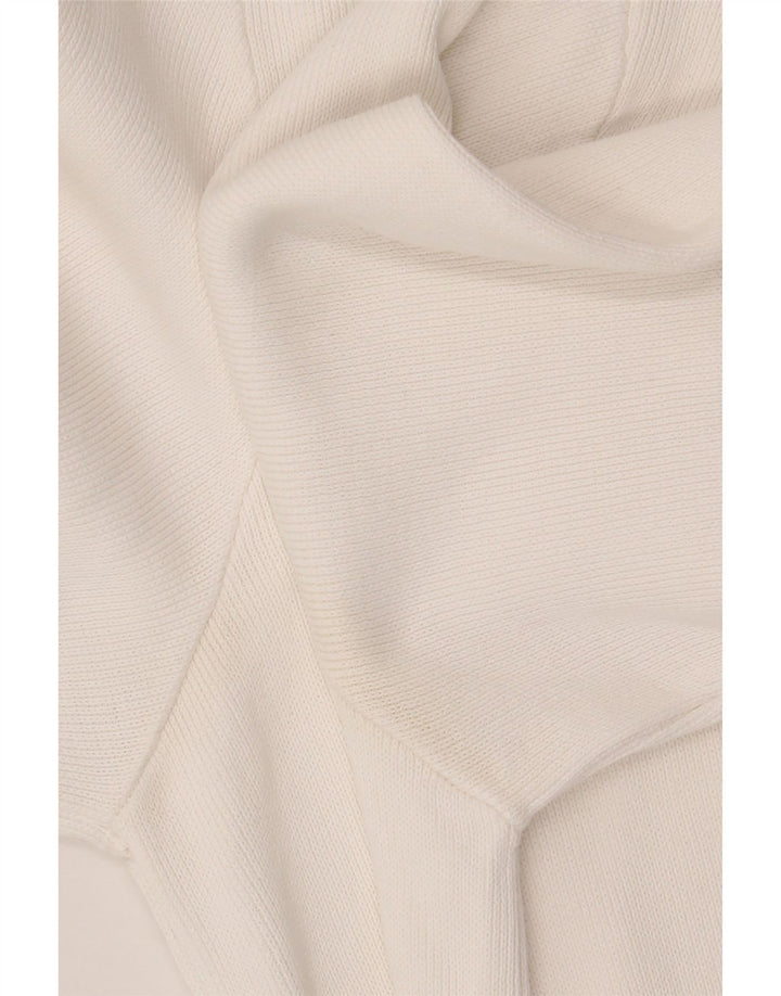 Zara Suéter masculino com gola redonda grande branco