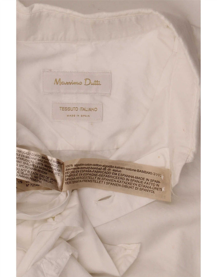 Camisa masculina Massimo Dutti de algodão branco médio