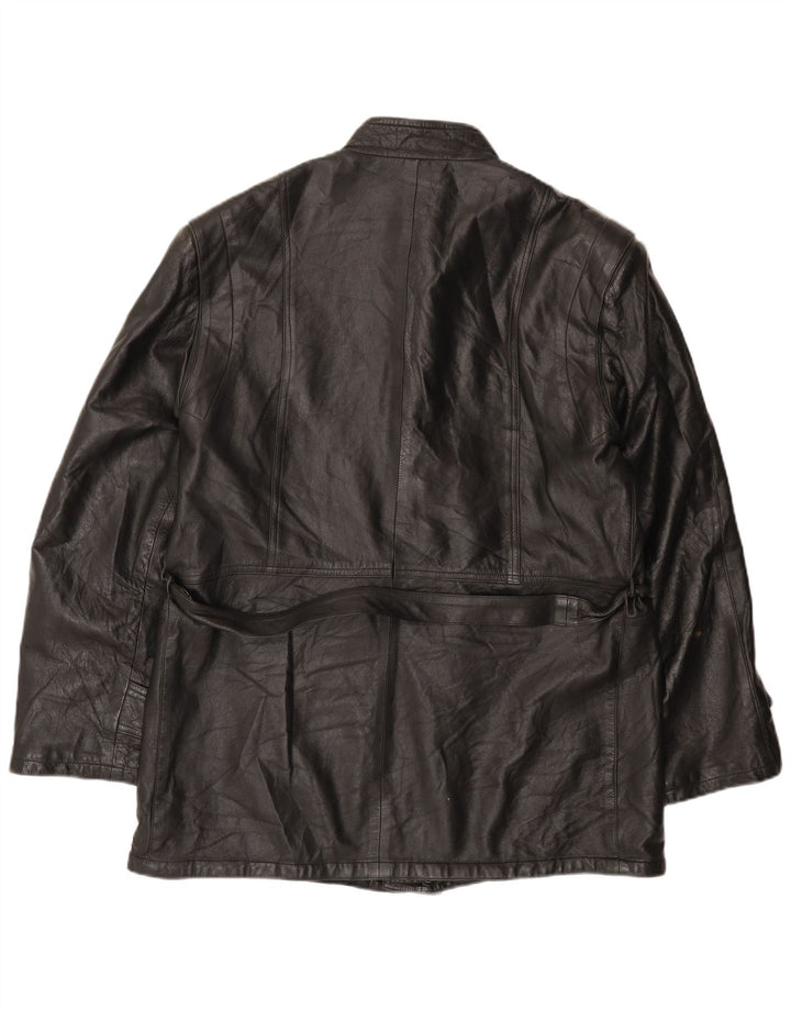 Jaqueta de couro masculina Indios IT 52 XL couro preto