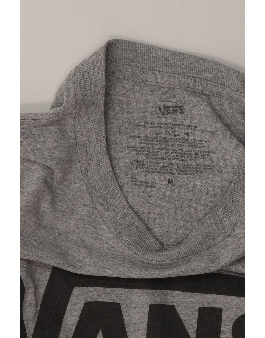 Camiseta masculina Vans Graphic cinza médio algodão