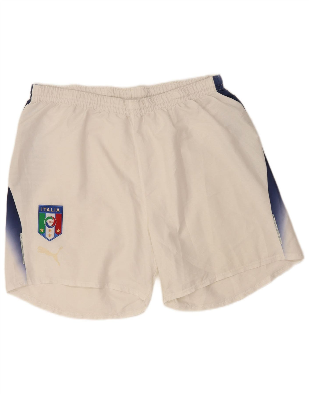 Shorts esportivos gráficos masculinos Puma XL branco colorblock poliéster