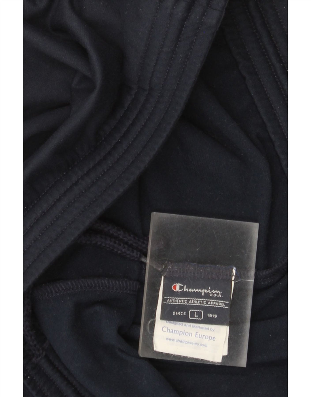 Calça de treino masculina Champion grande poliéster azul marinho