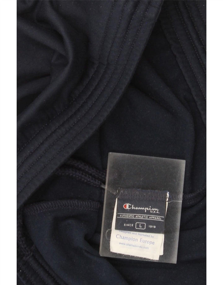 Calça de treino masculina Champion grande poliéster azul marinho