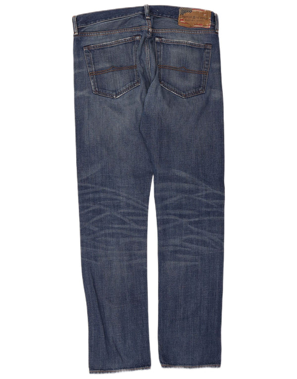 Ralph Lauren Masculino Slim Jeans W34 L34 Azul Algodão