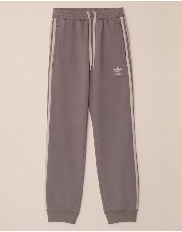 Adidas Mens Treino Calças Joggers Pequeno Poliéster Cinza