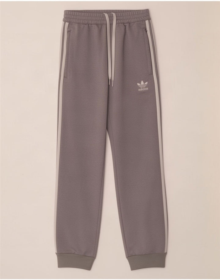 Adidas Mens Treino Calças Joggers Pequeno Poliéster Cinza