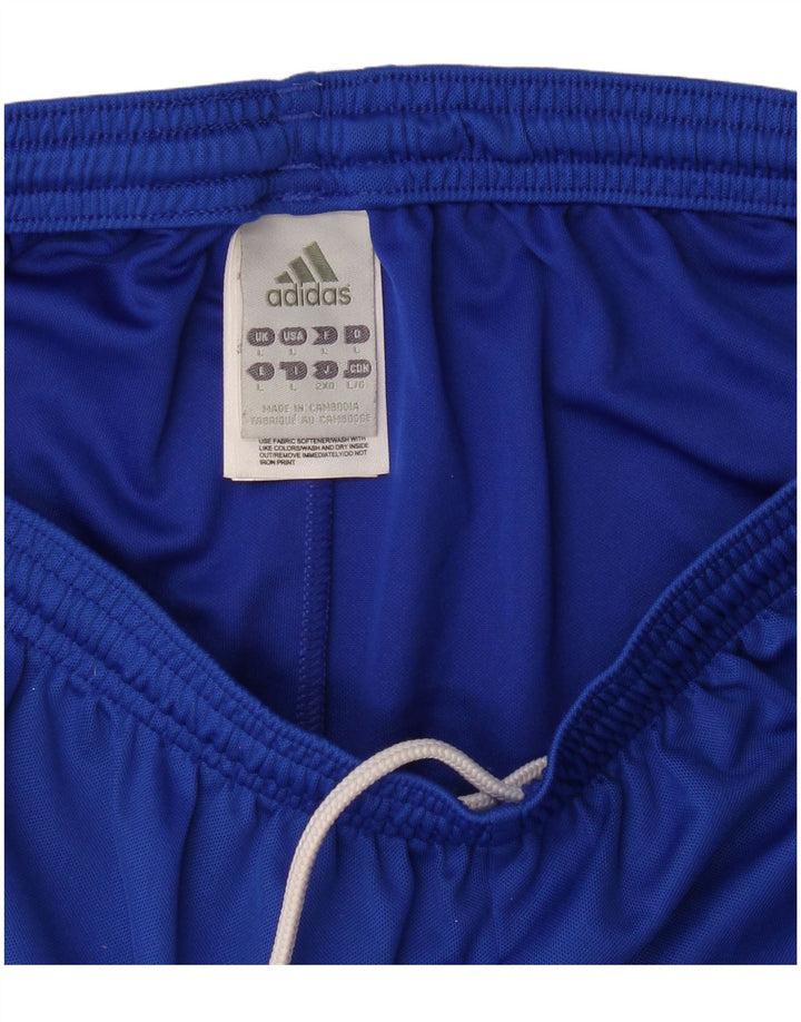 Shorts esportivos masculinos Adidas grande poliéster azul