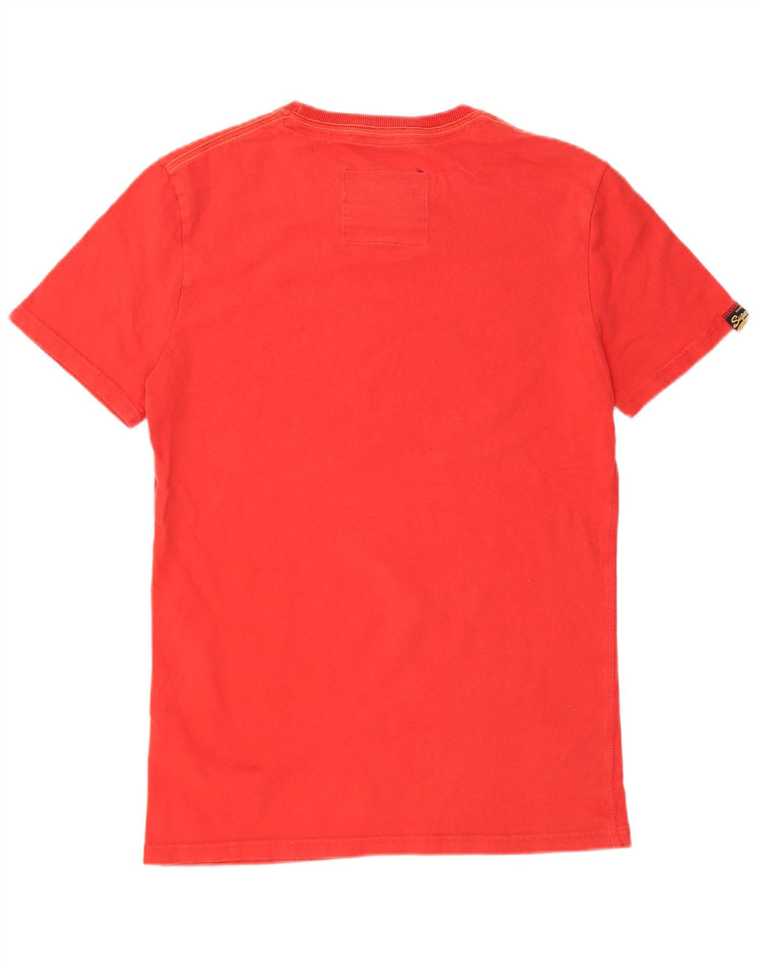 Camiseta masculina Superdry com estampa gráfica pequena de algodão vermelho