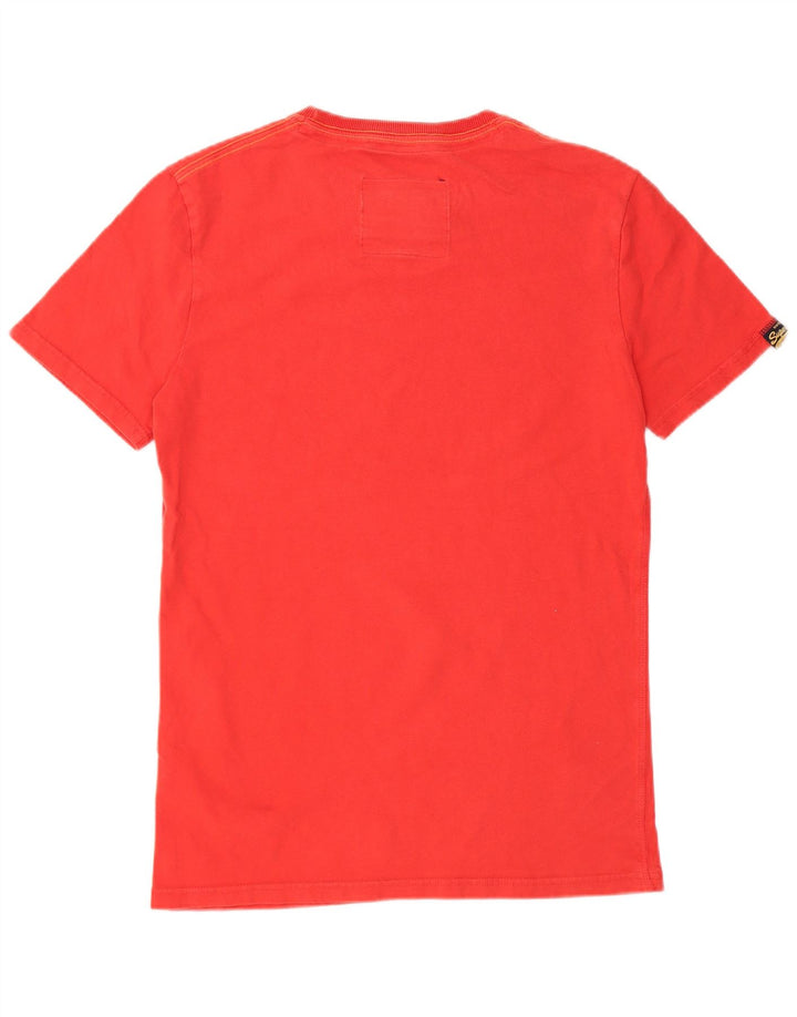 Camiseta masculina Superdry com estampa gráfica pequena de algodão vermelho