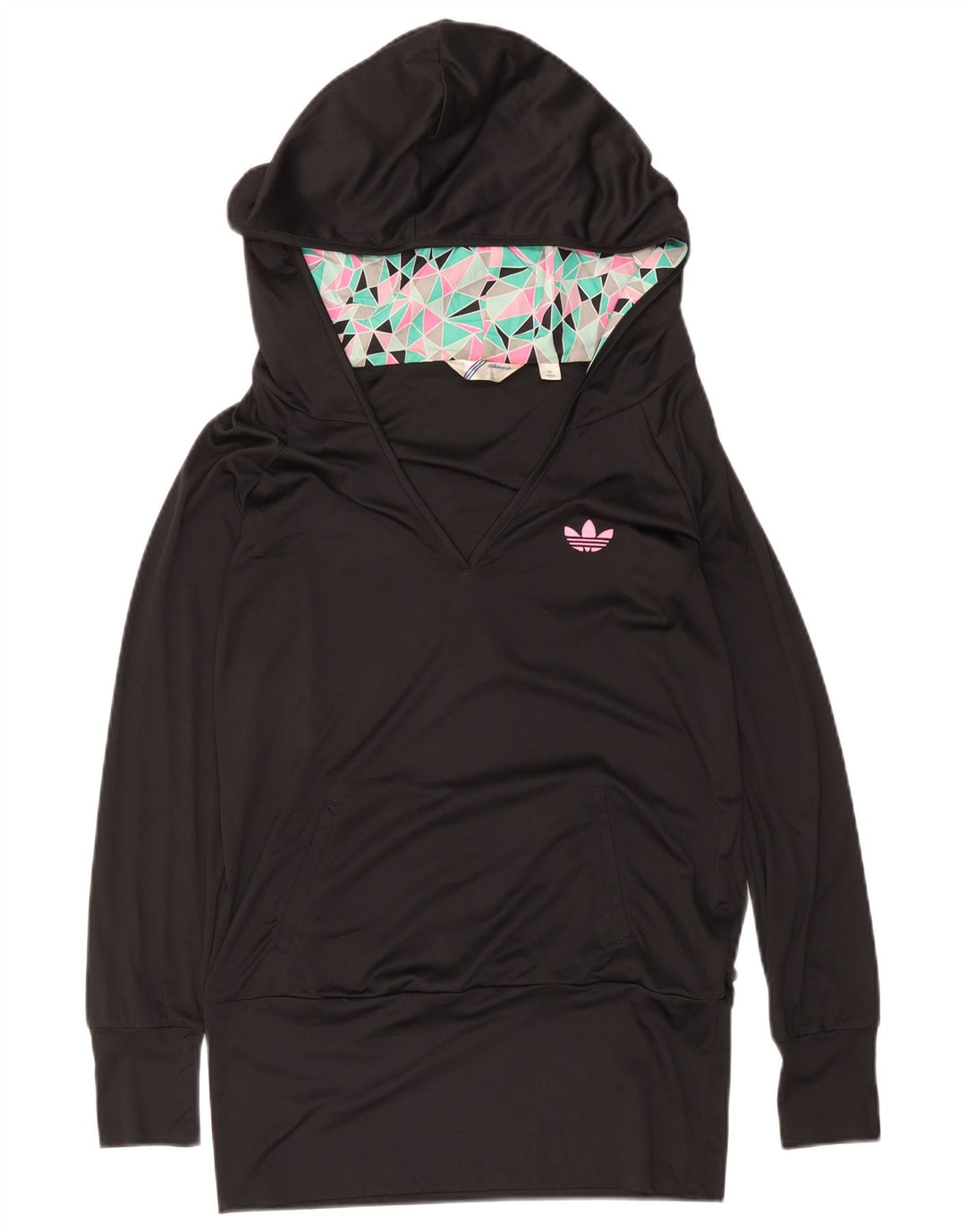 Adidas feminino moletom com capuz EU 38 médio preto poliéster