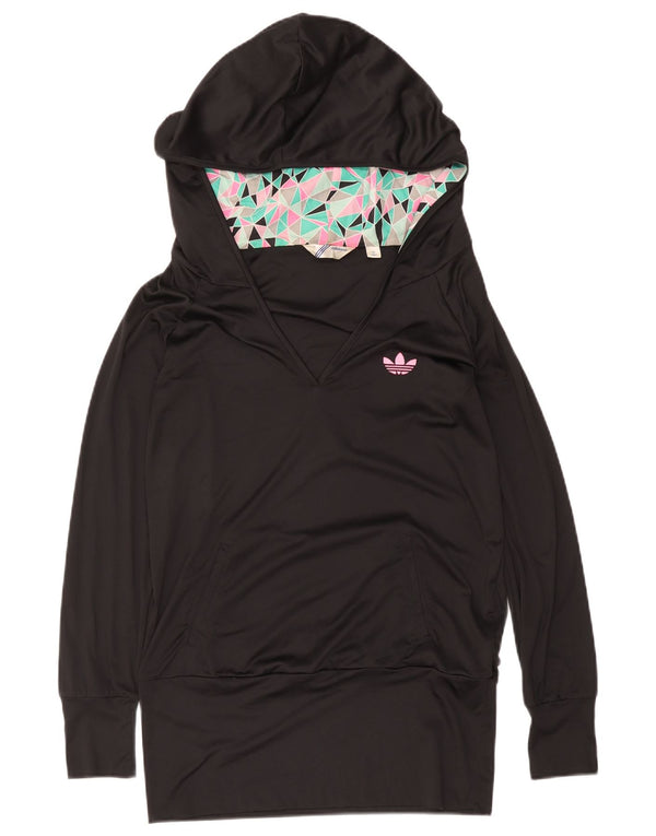 Adidas feminino moletom com capuz EU 38 médio preto poliéster