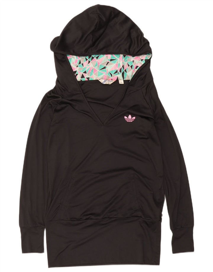 Adidas feminino moletom com capuz EU 38 médio preto poliéster