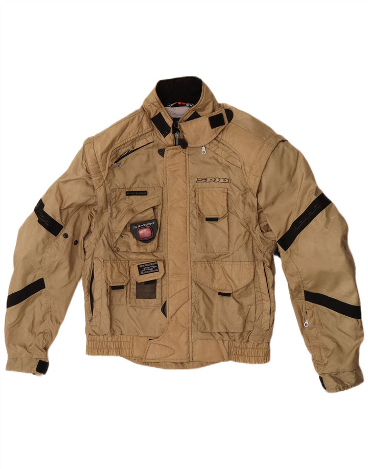 Jaqueta masculina Spidi Racer UK 38 poliamida colorblock bege médio