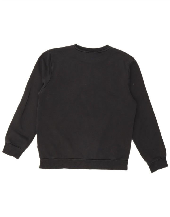 Puma moletom feminino oversized jumper UK 10 pequeno algodão preto