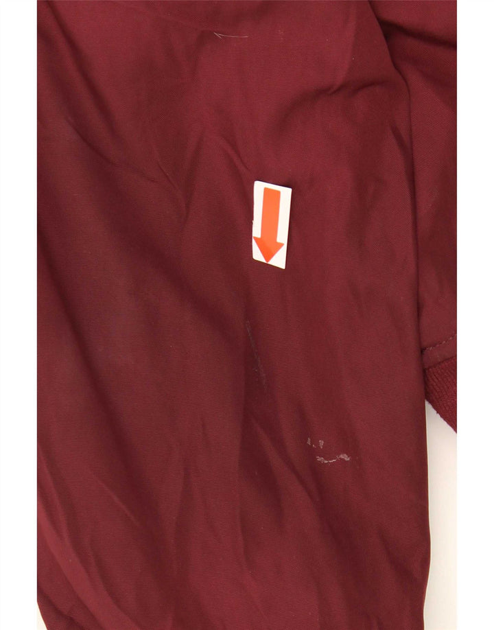 Vans Mens Hooded Bomber Jacket UK 38 Medium Burgundy Colourblock Poliéster