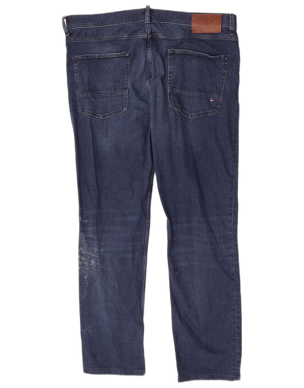 Tommy Hilfiger Masculino Denton Straight Jeans W38 L30 Azul Algodão