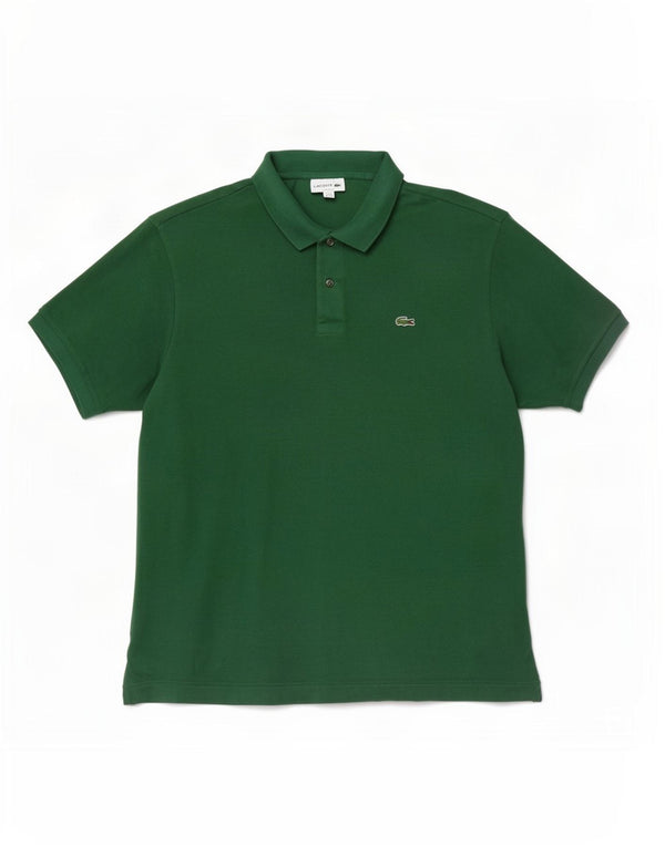 Camisa polo masculina Lacoste Classic Fit tamanho 8 3XL algodão verde