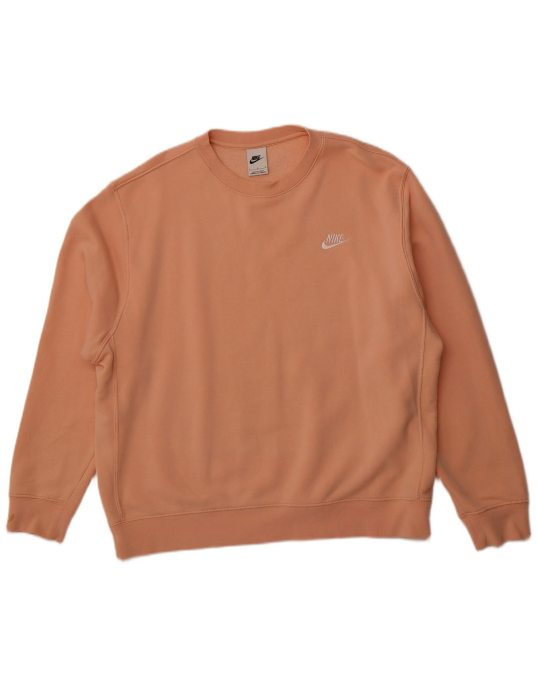 NIKE Mens moletom jumper grande algodão laranja