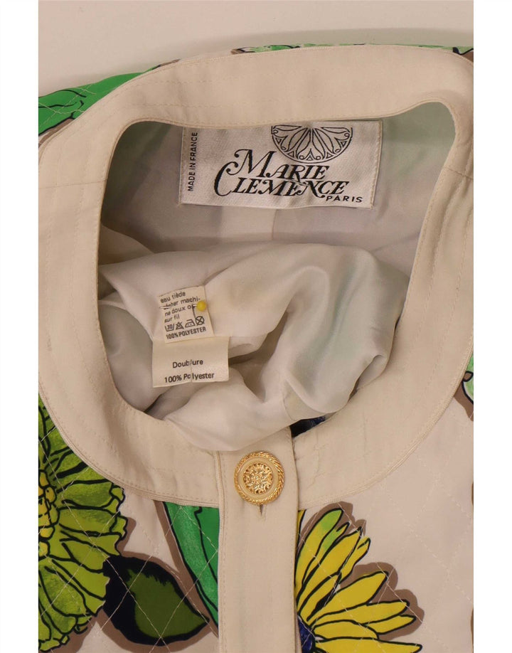 Jaqueta blazer feminina vintage de 6 botões IT 42 floral multicolorido médio