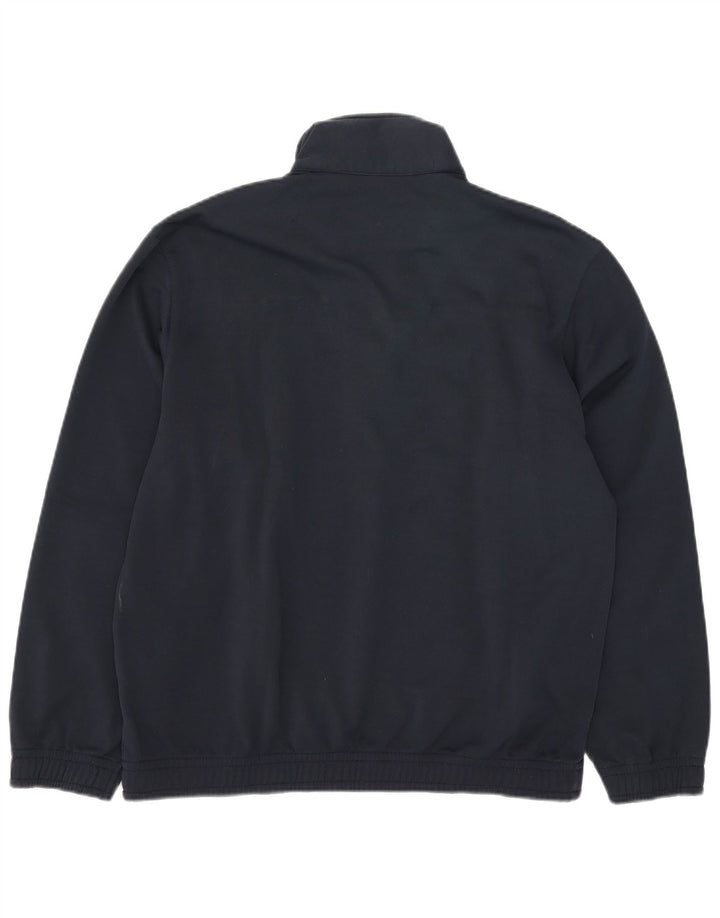 Suéter masculino Lotto com zíper e gola XL azul marinho poliéster