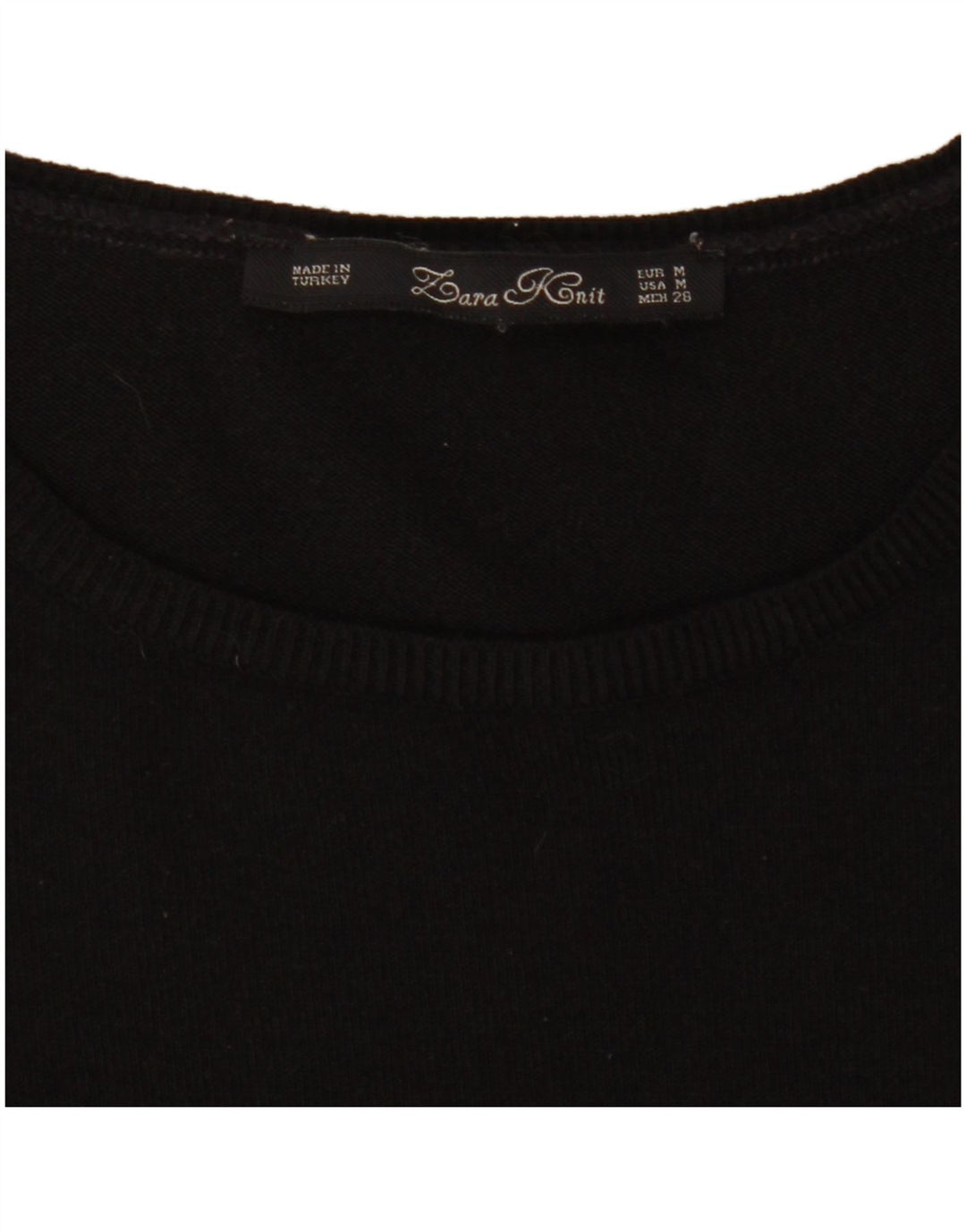 Vestido jumper feminino Zara de manga comprida Reino Unido 12 médio preto