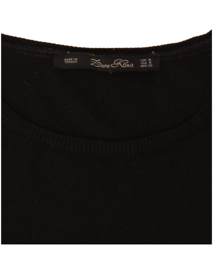 Vestido jumper feminino Zara de manga comprida Reino Unido 12 médio preto