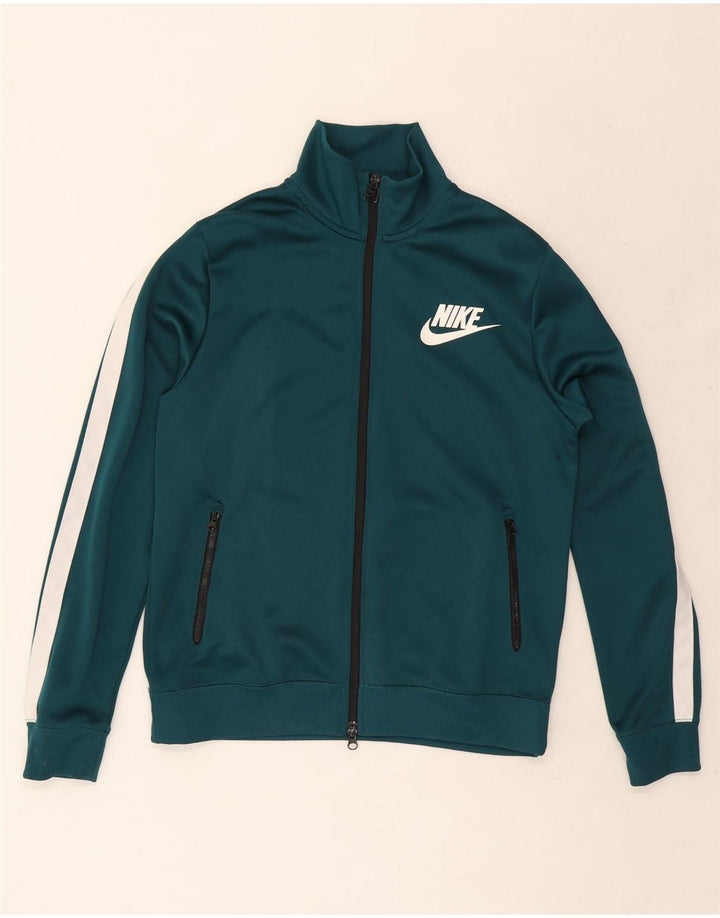 Nike Mens Tracksuit Top Jacket Médio Verde Colorblock Poliéster
