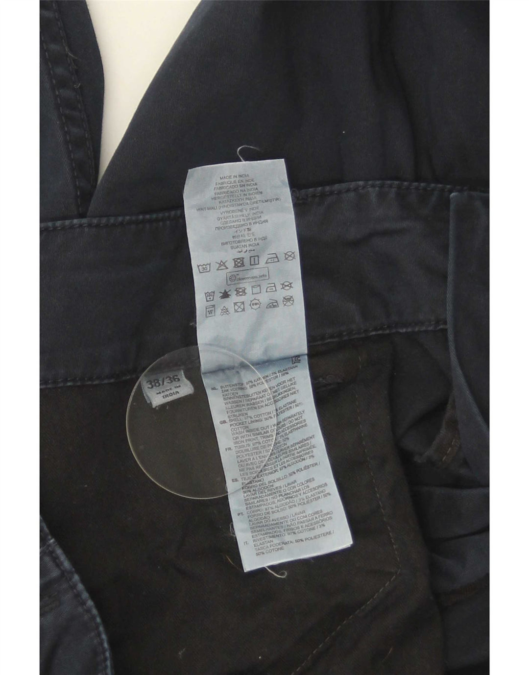 Calça cargo slim masculina G-Star W38 L36 algodão azul marinho