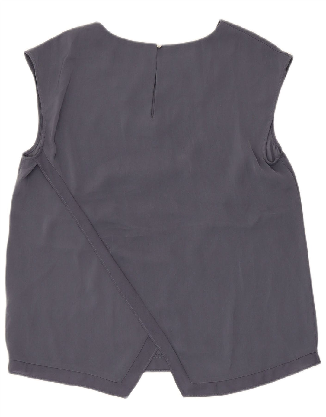 Blusa feminina sem mangas Oasis UK 12 poliéster cinza médio