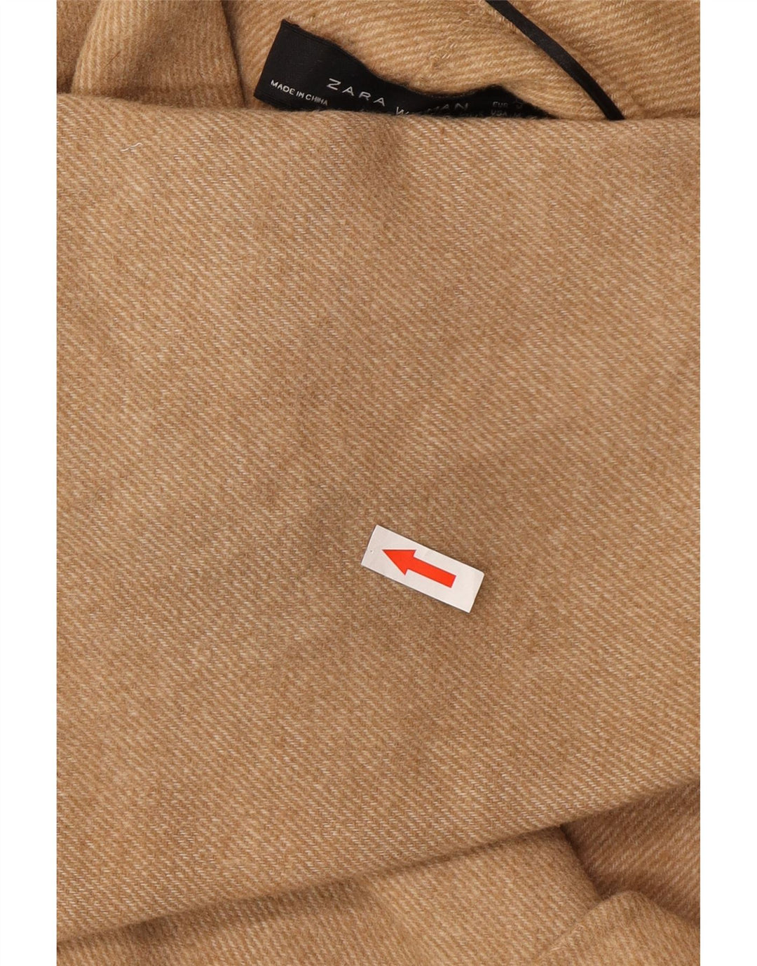 Sobretudo feminino Zara Oversized UK 14 lã bege médio
