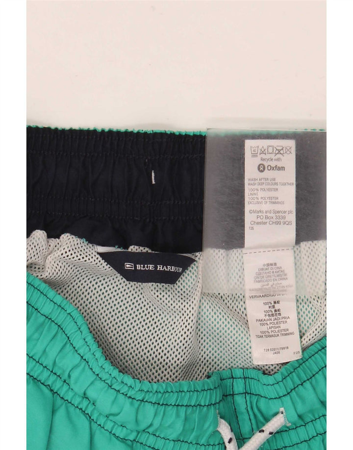 Shorts de natação masculino Marks & Spencer Blue Harbor poliéster verde médio