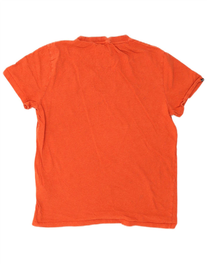 Camiseta masculina Superdry Top grande algodão laranja