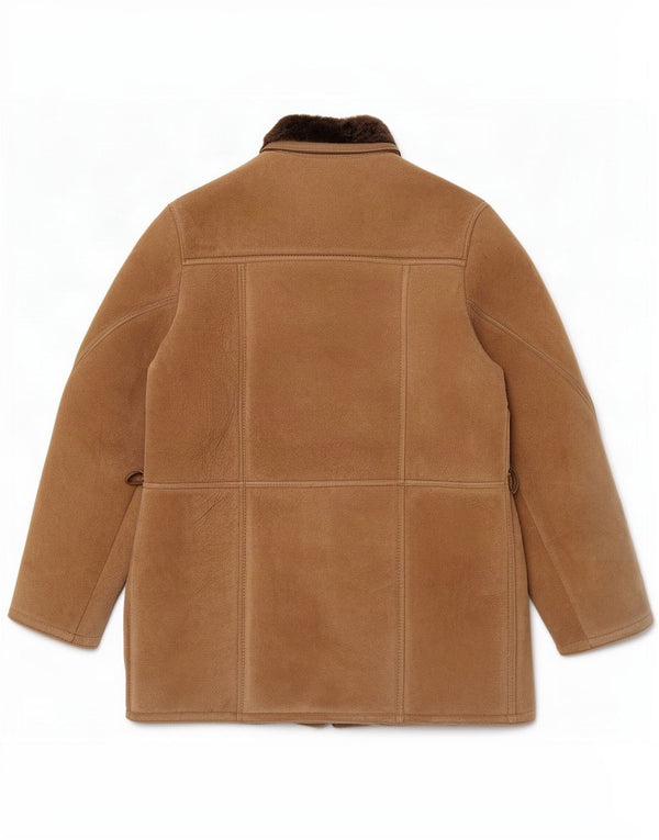 Jaqueta masculina vintage Shearling IT 48 marrom médio