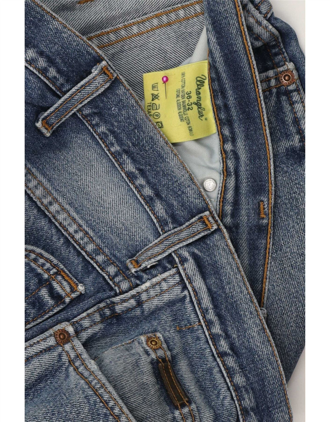 Wrangler Masculino Texas Straight Jeans W36 L32 Azul Algodão