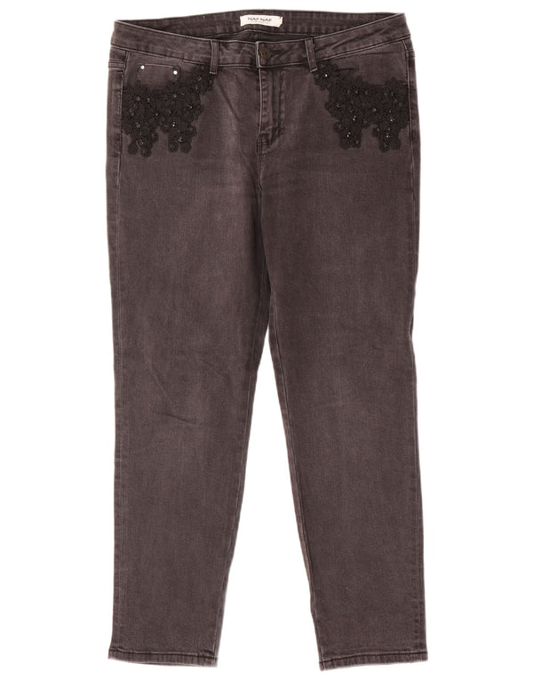 Naf Naf Jeans Slim Feminino EU 42 Grande W34 L28 Cinza