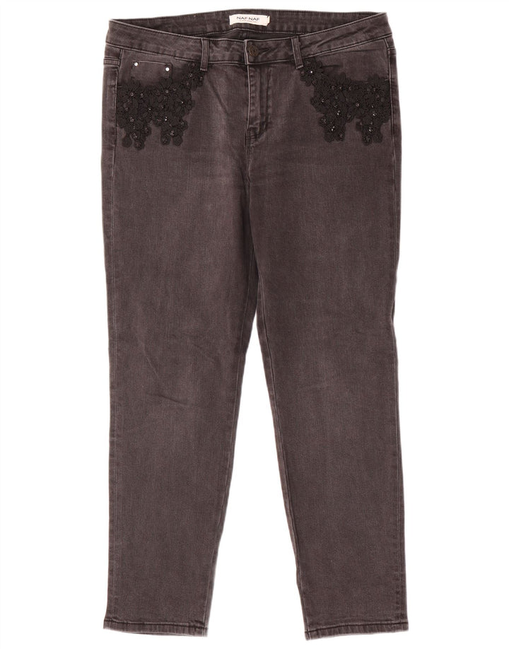Naf Naf Jeans Slim Feminino EU 42 Grande W34 L28 Cinza