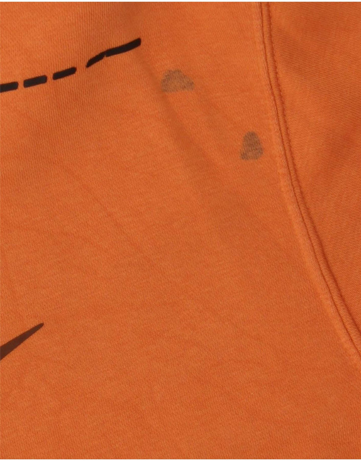 Nike moletom gráfico masculino jumper grande algodão laranja