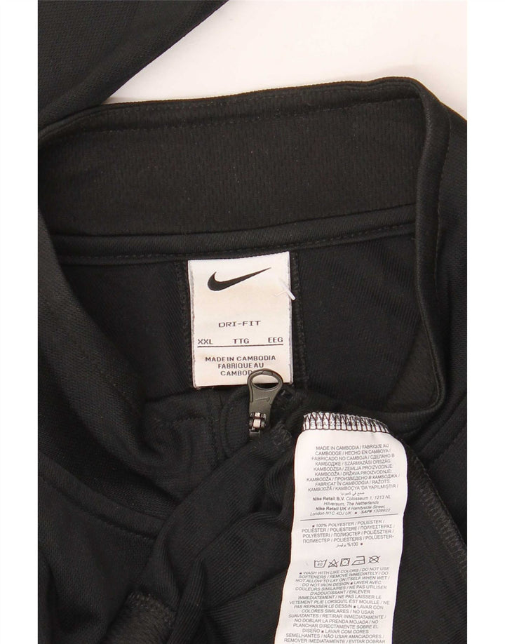 Nike Mens Dri Fit Tracksuit Top Jaqueta 2XL Poliéster Preto