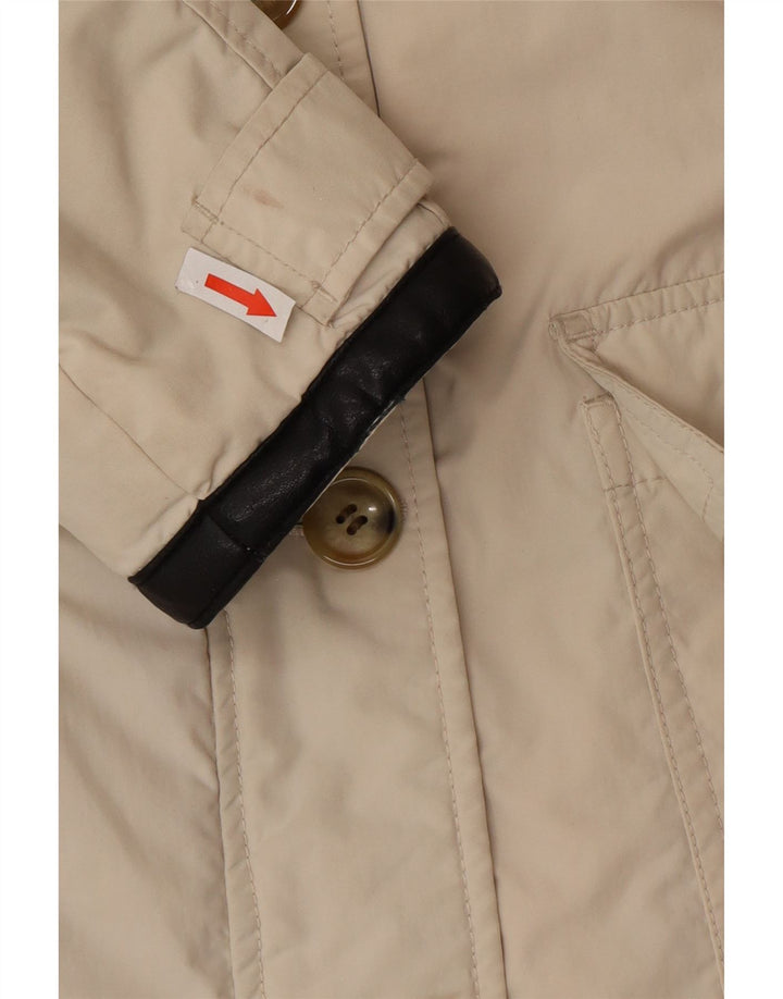 Refrigue Womens Hooded Padded Coat UK 14 Medium Off White Nylon