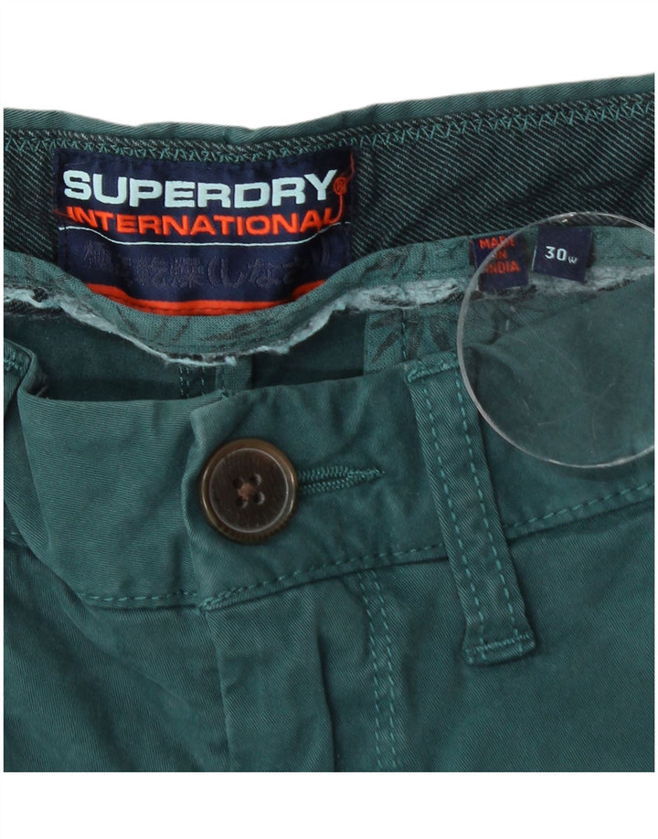 Shorts Chino Masculino Superdry W30 Algodão Azul Médio