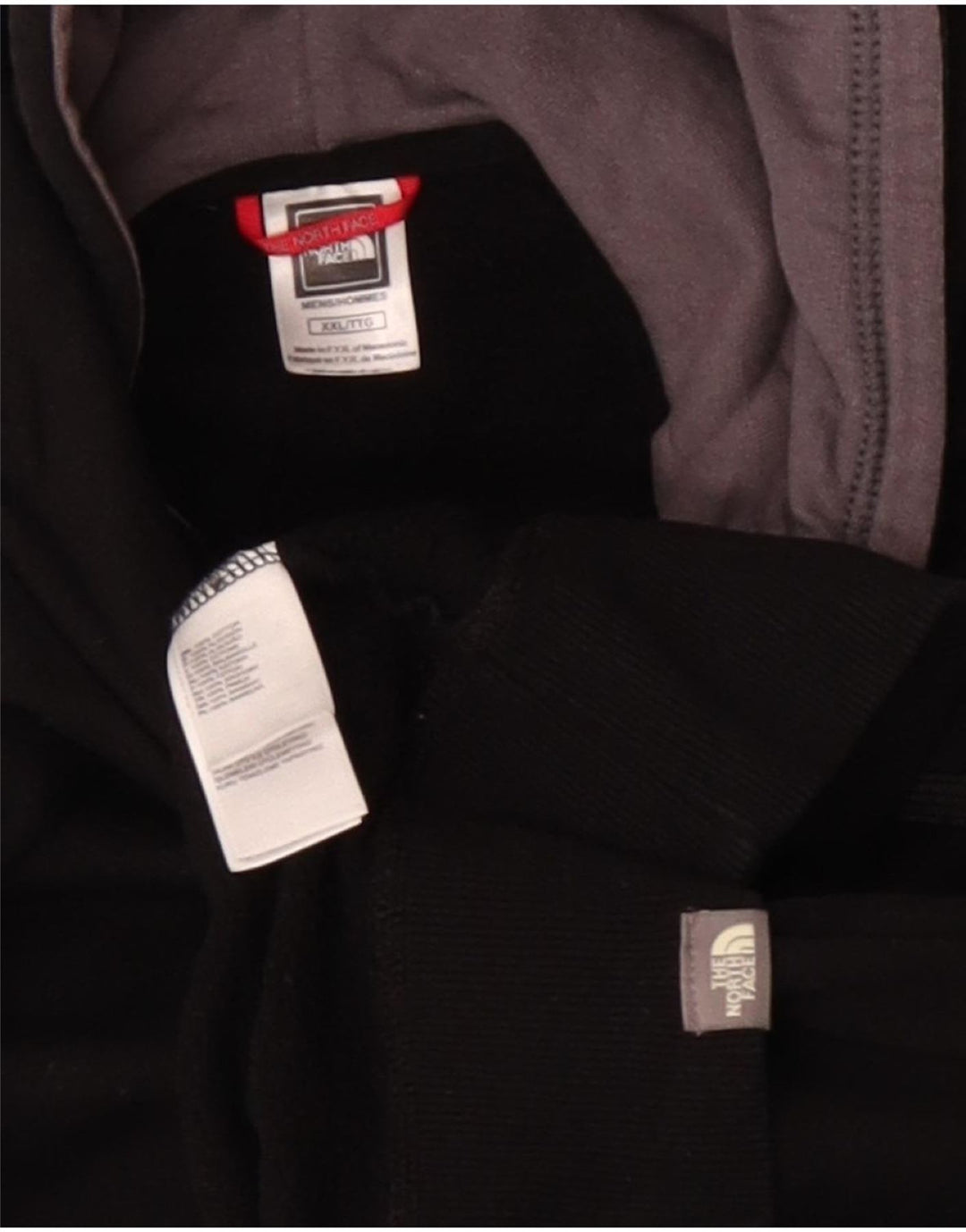 Suéter com capuz gráfico masculino The North Face 2XL algodão preto