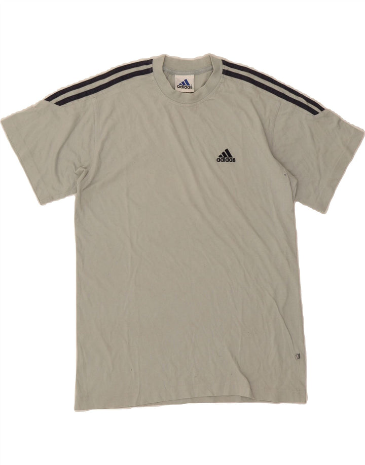 ADIDAS Boys T-Shirt Top 15-16 Years Grey Cotton Vintage Adidas and Second-Hand Adidas from Messina Hembry 