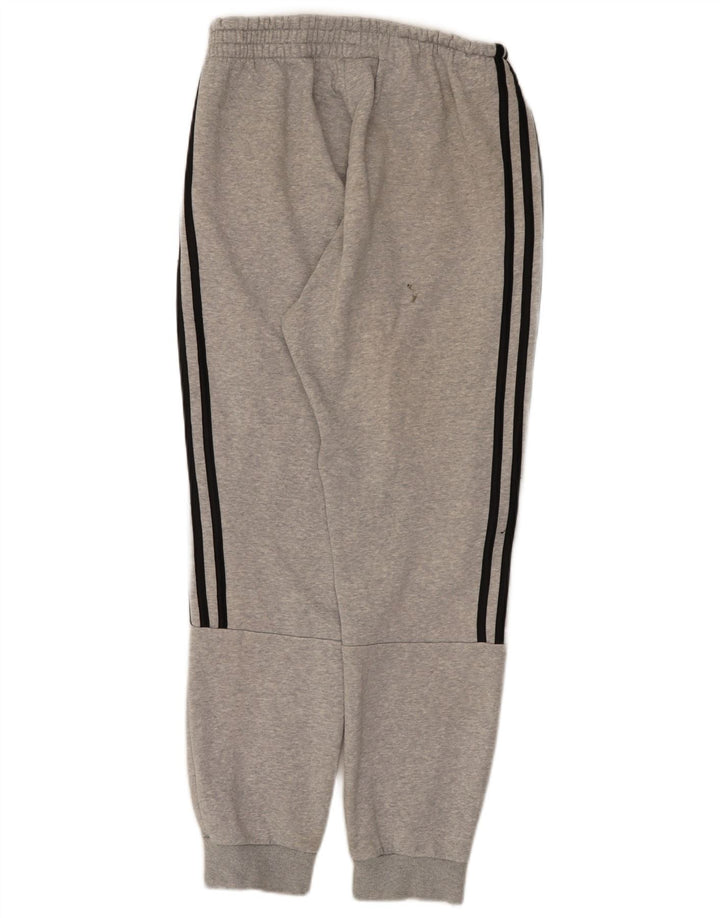 Adidas Mens Treino Calças Joggers Pequeno Algodão Cinza