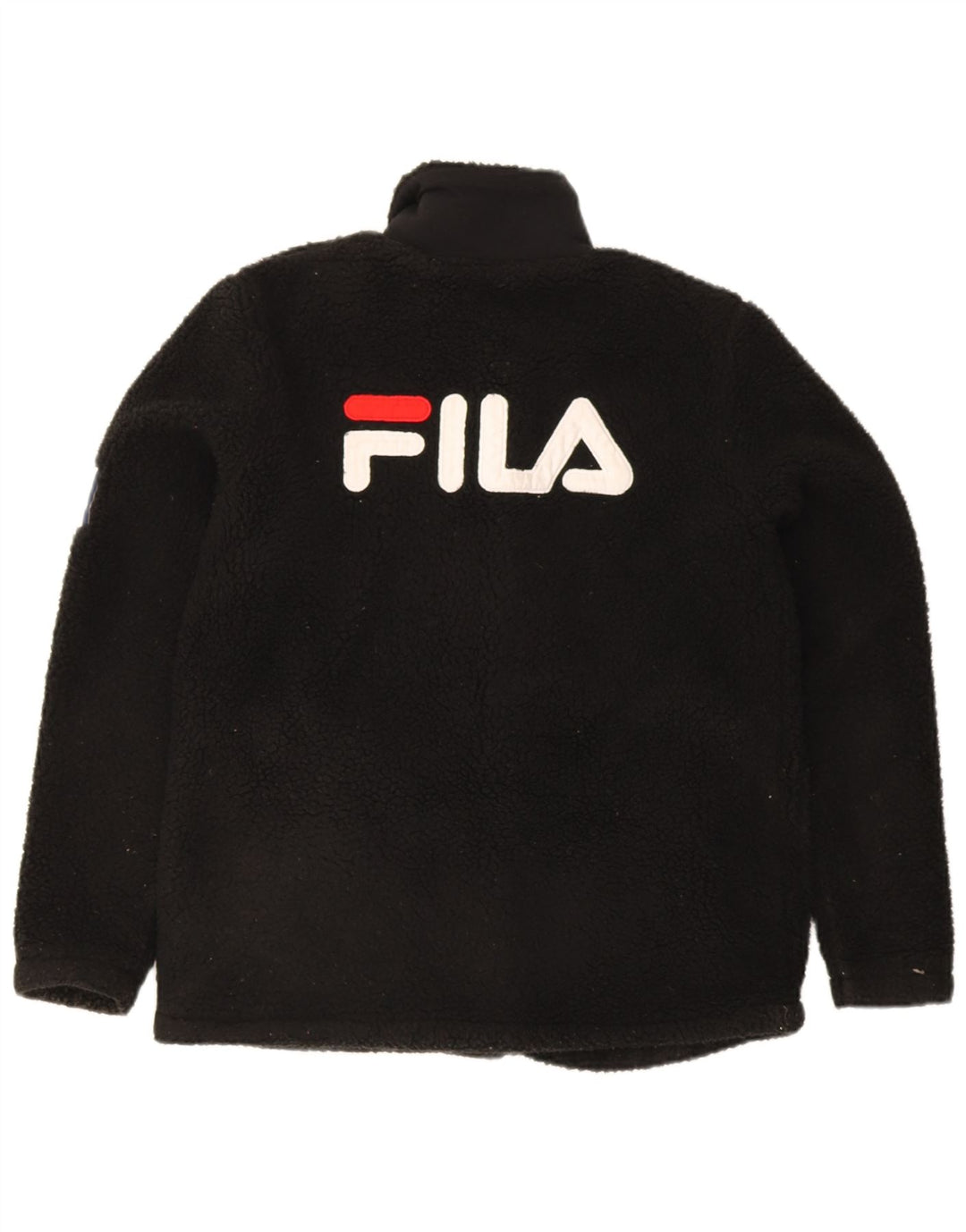 Jaqueta feminina Fila Graphic Fleece UK 10 pequena poliéster preta