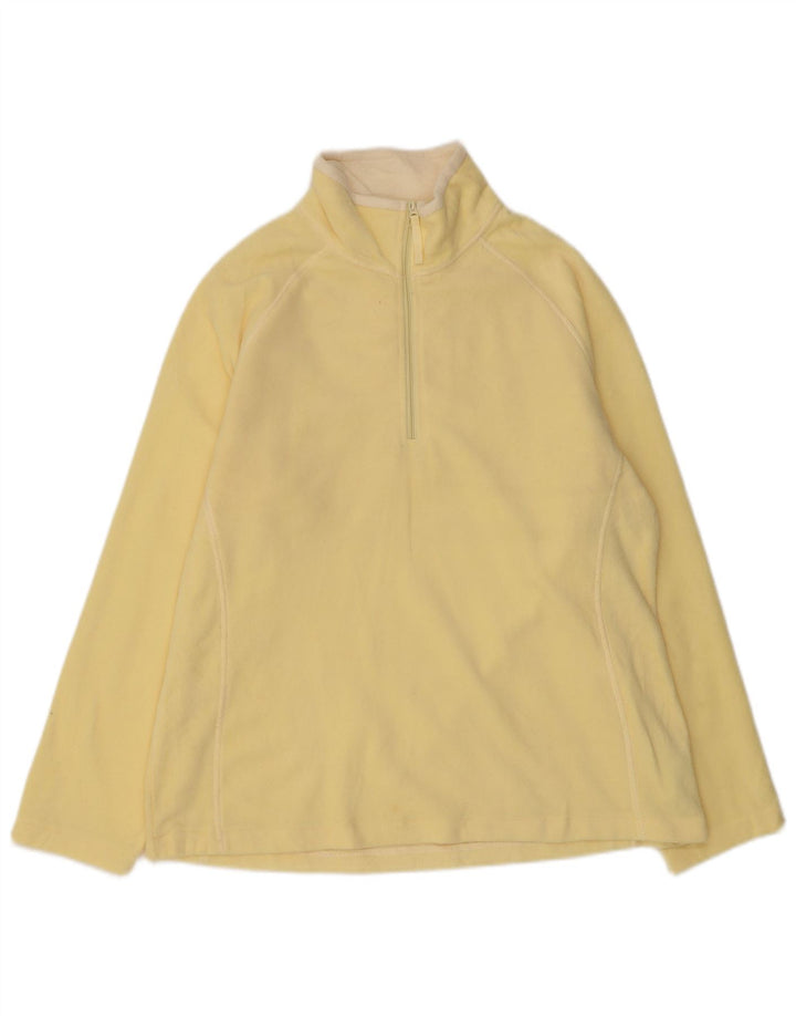 Suéter de lã feminino Mountain Warehouse com zíper e gola UK 16 grande amarelo