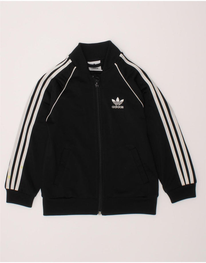 Casaco de treino Adidas Boys 2-3 anos preto poliéster