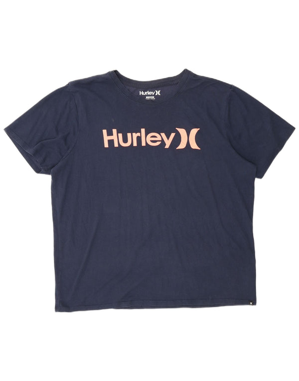 Camiseta masculina Hurley Dri Fit Graphic Top XL Azul Marinho Algodão