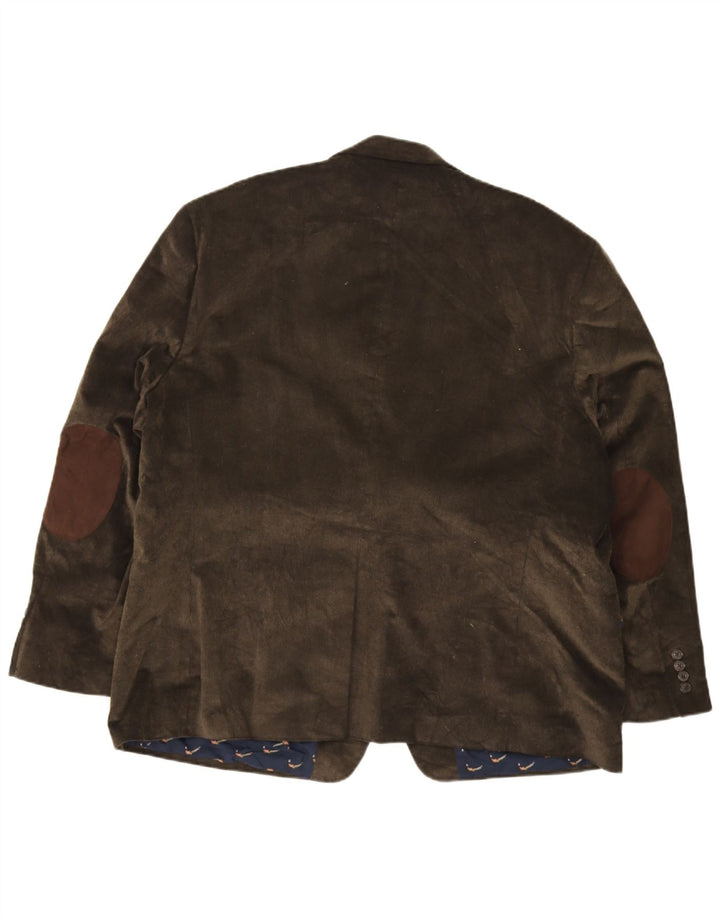 Jaqueta blazer masculina de veludo cotelê com 2 botões Chaps IT 52 XL algodão cáqui