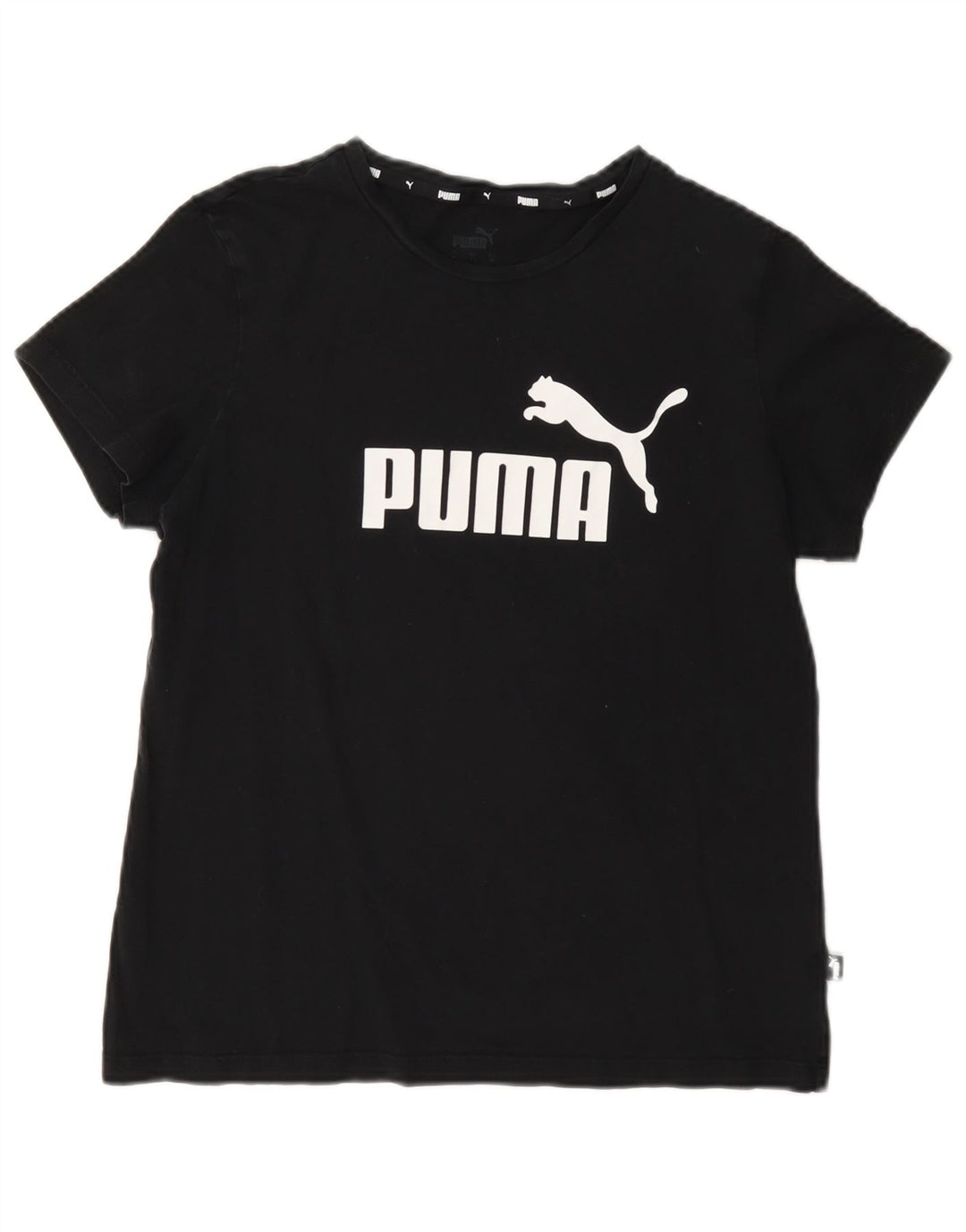Puma Camiseta Feminina Graphic Top UK 14 Médio Preto